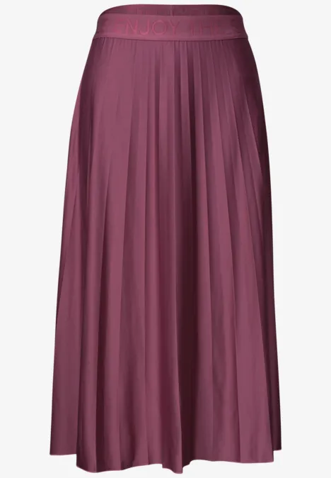 Midirock in Plisséestruktur dark clouded blush Dunkelrosa, plissierter Maxi-Rock mit elastischem Bund.