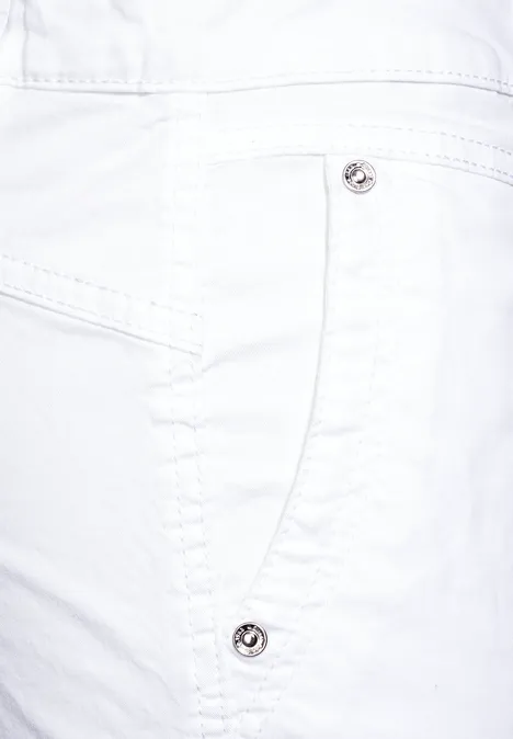 Casual-fit bermuda White