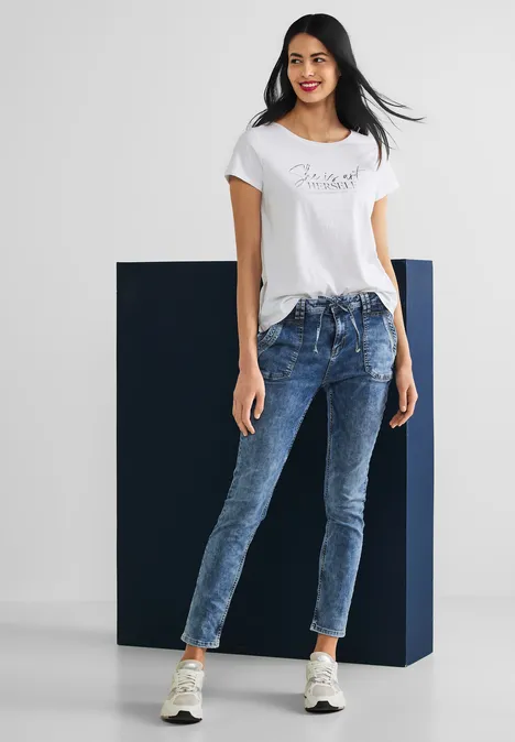 Jeansy Loose Fit blue random wash