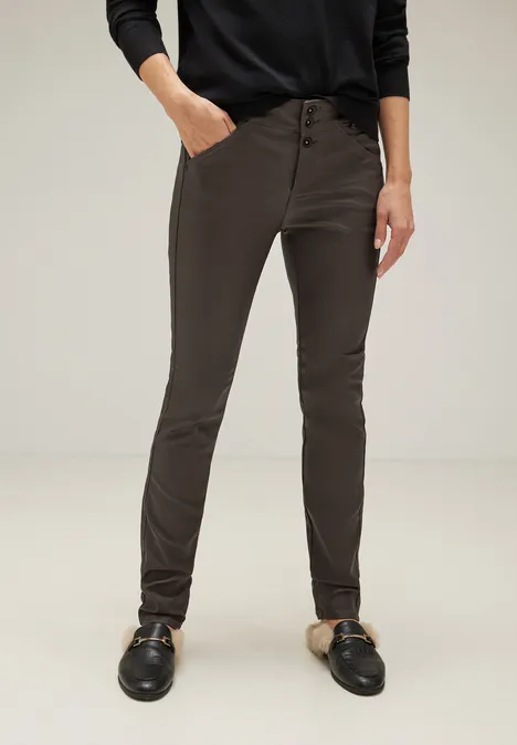 Coating Slim Fit Hose falcon brown