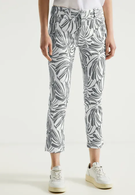 Casual Fit Hose mit Print cool vintage green