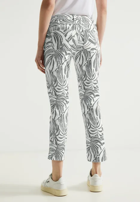 Casual Fit Hose mit Print cool vintage green