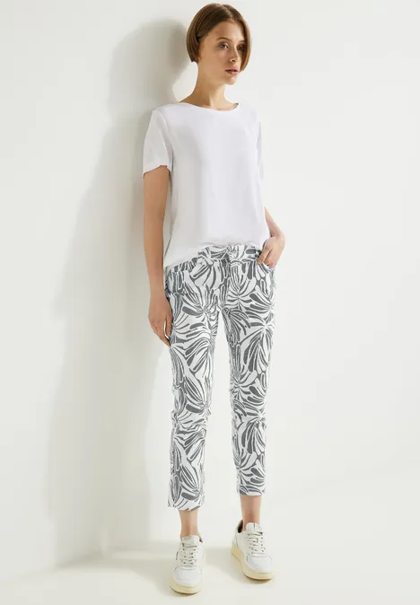 Casual Fit Hose mit Print cool vintage green
