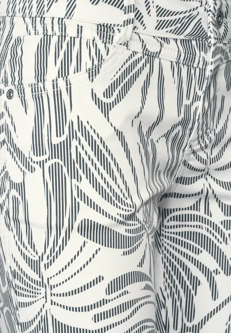 Casual Fit Hose mit Print cool vintage green