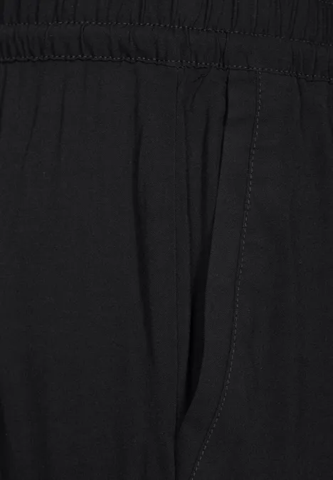 Viskose Loose Fit Hose Black
