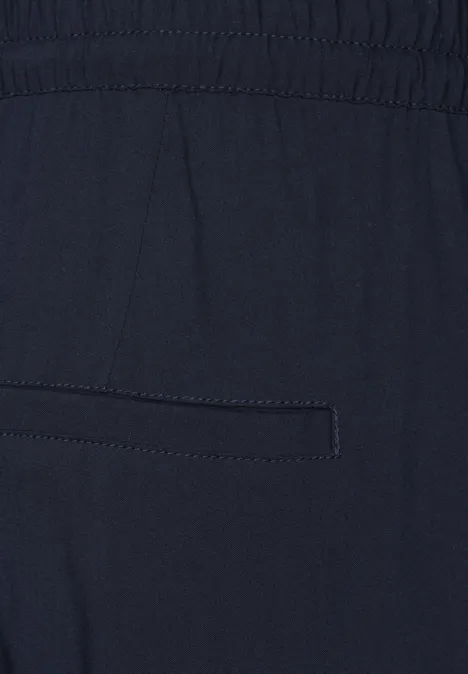Viskose Loose Fit Hose deep blue