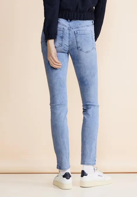 Slim Fit indigo Jeans heavy indigo bleach