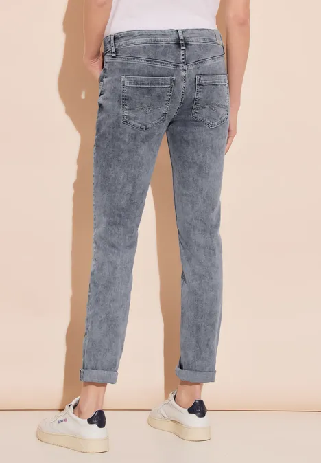 Jeans met lage taille heavy grey washed