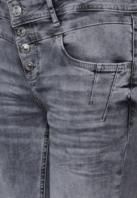 Jeans met lage taille heavy grey washed