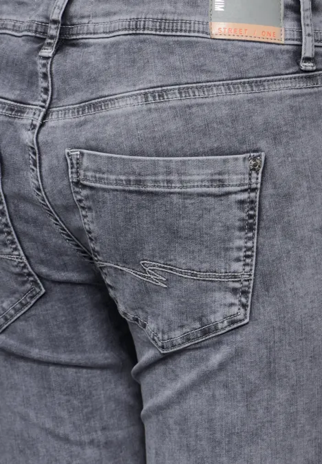 Jeans met lage taille heavy grey washed