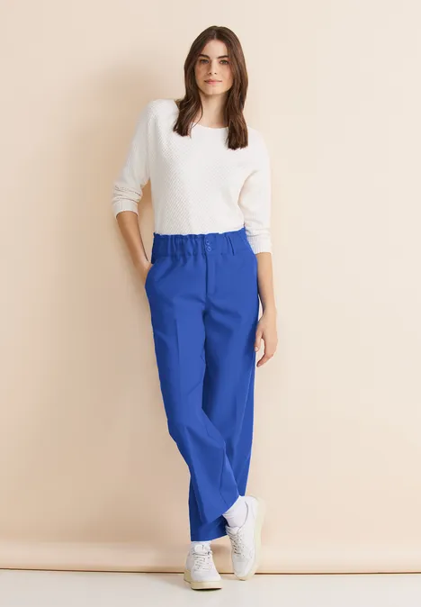 Loose Fit Twill Hose fresh intense gentle blue