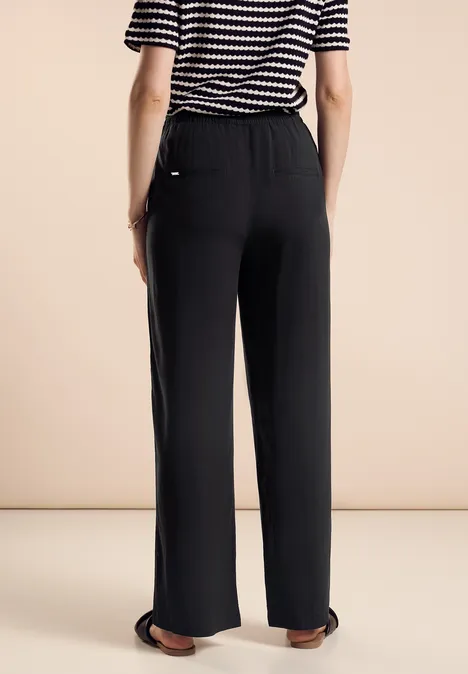 Leichte Viskosehose Black