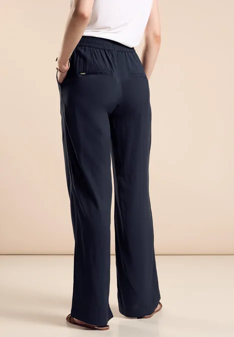 Leichte Viskosehose deep blue