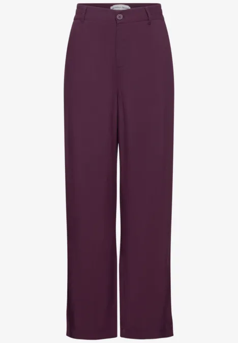 Leichte Viskosehose dark berry purple