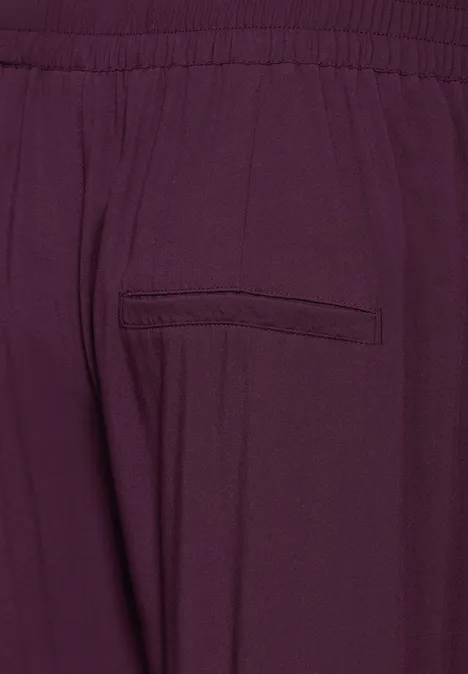 Leichte Viskosehose dark berry purple