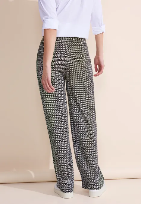 Loose Fit Damenhose Black