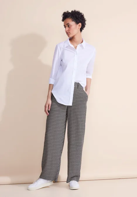 Loose Fit Damenhose Black