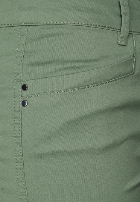 Casual Fit Twill Hose dry salvia green