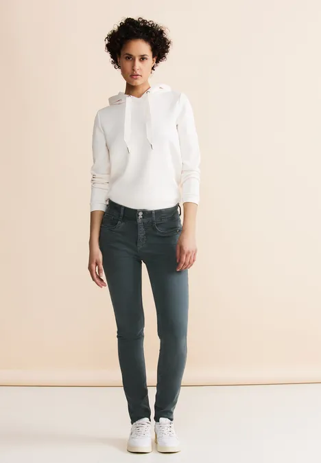 Free to move Jeans dull green washed
