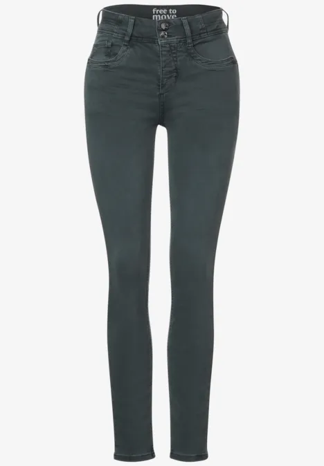 Free to move Jeans dull green washed