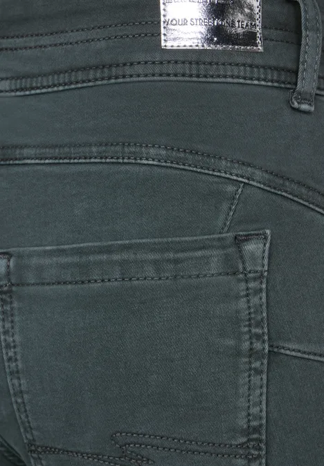 Free to move Jeans dull green washed