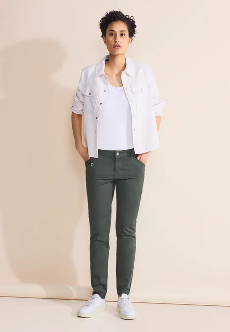 Casual Fit Hose marshy green