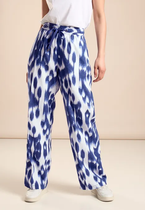 High Waist Hose deep water blue