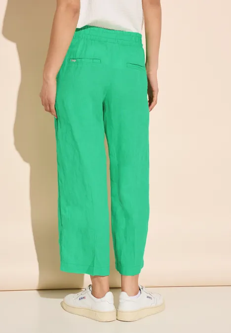 7/8 Culotte Leinenhose soft grass green