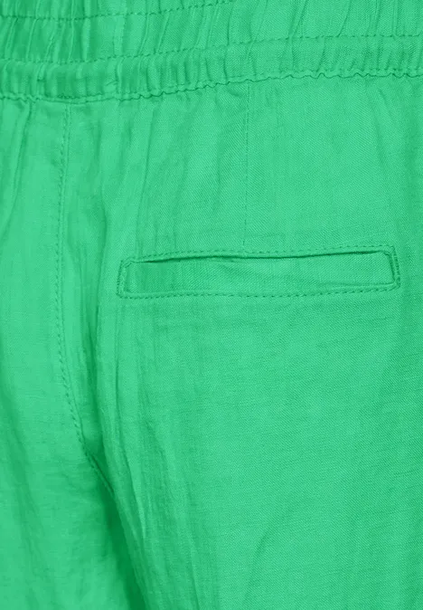 7/8 Culotte Leinenhose soft grass green