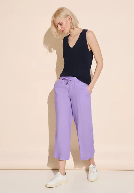7/8 Culotte Leinenhose smell of lavender