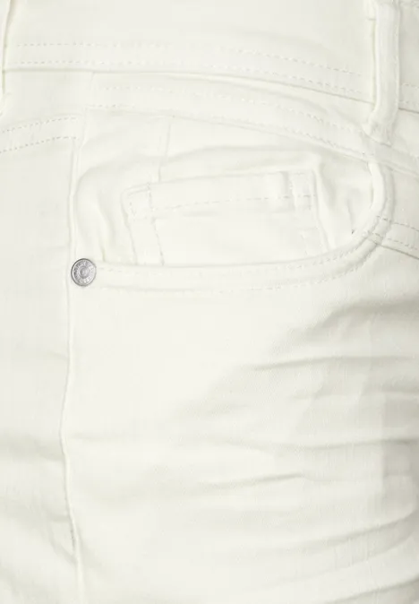 Casual fit culotte-jeans soft ecru washed