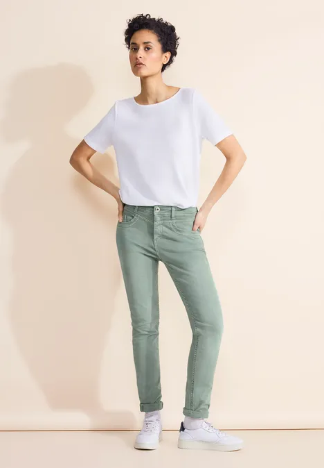 Casual Fit Color Jeans soft olive washed