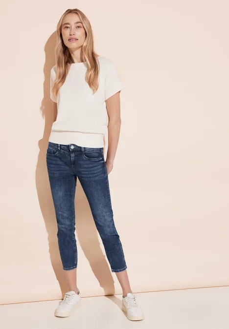 Jean 7/8 blue washed soft
