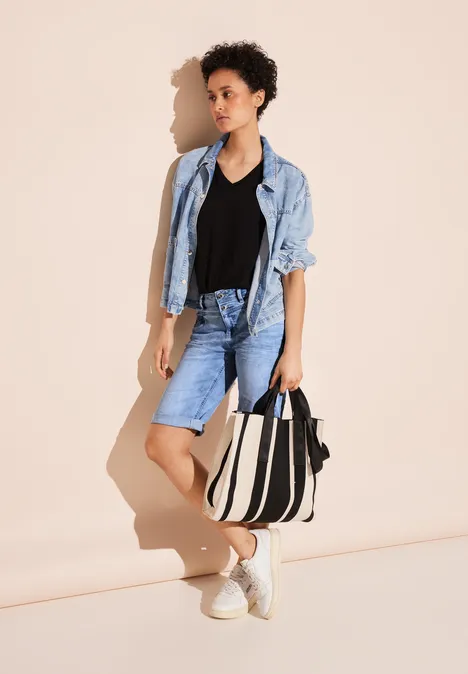 Bermuda en jean coupe classique super light blue washed