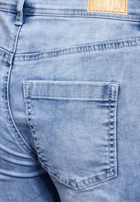 Bermuda en jean coupe classique super light blue washed