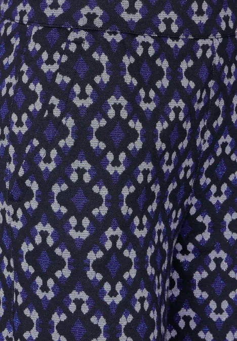 Casual Fit Jacquard Hose deep blue