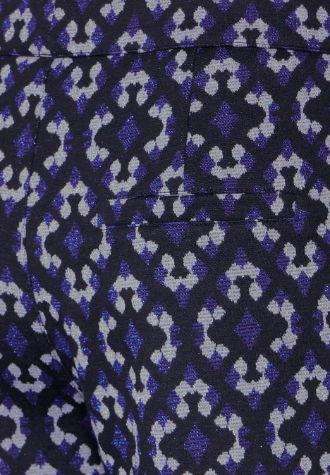 Casual Fit Jacquard Hose deep blue