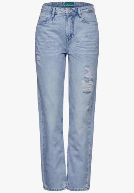 Jean used coupe classique light blue destroyed
