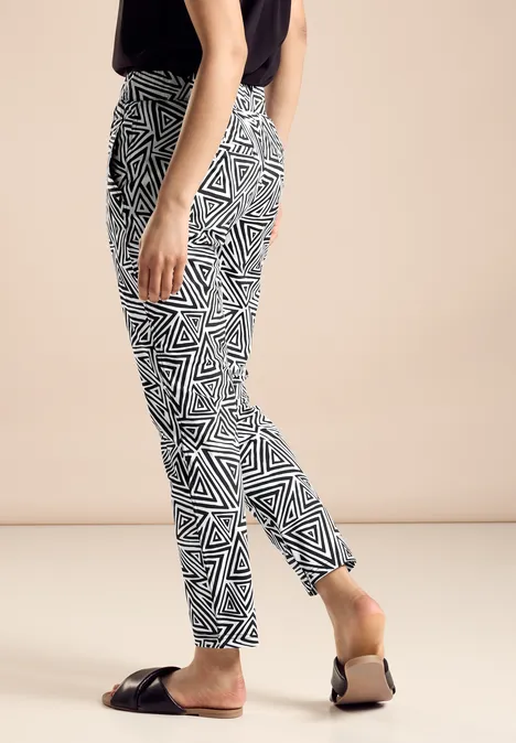 Travel Hose mit Print Black