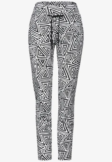Travel Hose mit Print Black