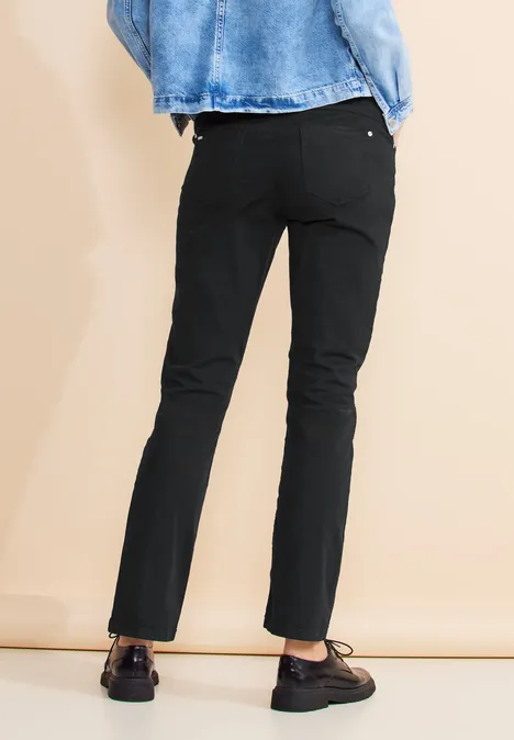 Casual Fit Twill Hose Black