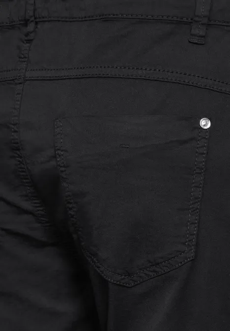 Casual Fit Twill Hose Black