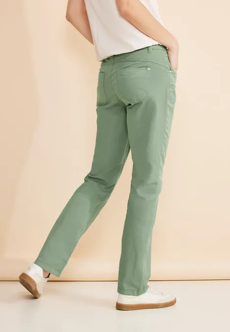 Casual Fit Twill Hose dry salvia green