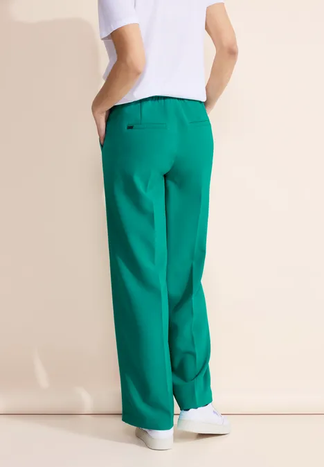 Loose Fit Twill Hose intense aqua