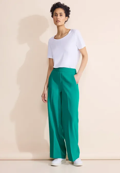 Loose Fit Twill Hose intense aqua