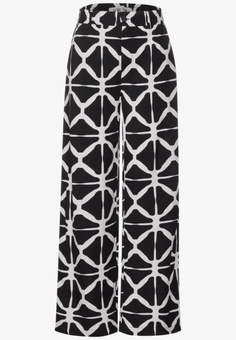 Loose Fit Print Hose Black
