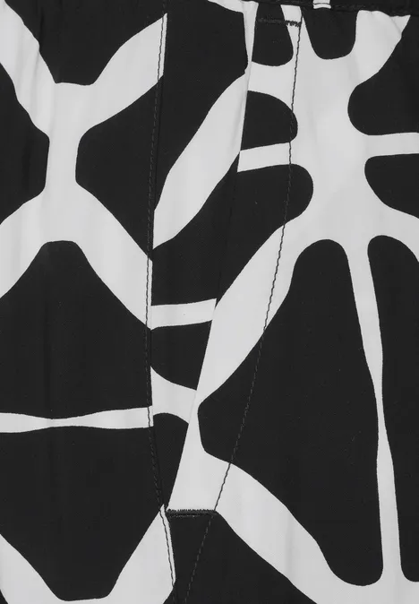 Loose Fit Print Hose Black