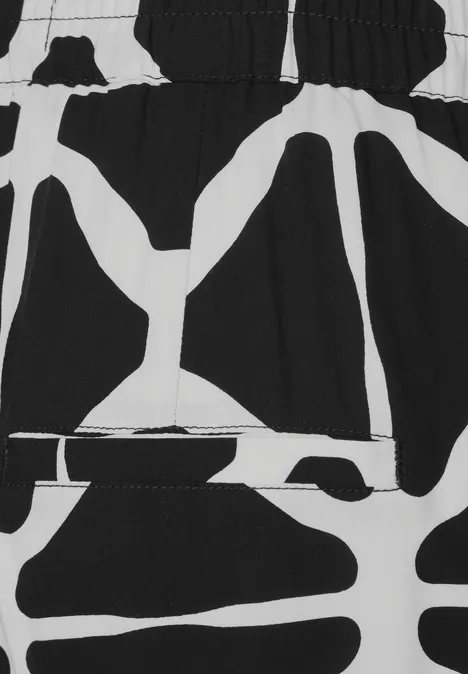 Loose Fit Print Hose Black