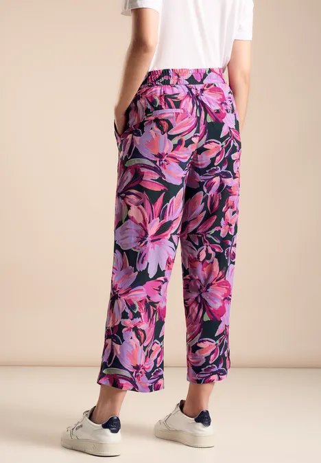 Wide Legs Print Hose magnolia pink