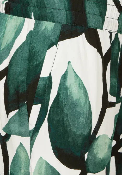 Hose mit floralem Print cool vintage green